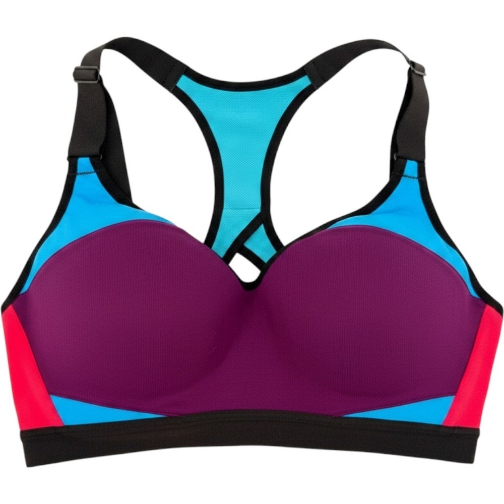 Victoria's Secret VSX Sport Bra Womens 34C Purple Blue Colorblock High Impact